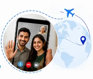 Children abroad on a video call with their mother in Chennai